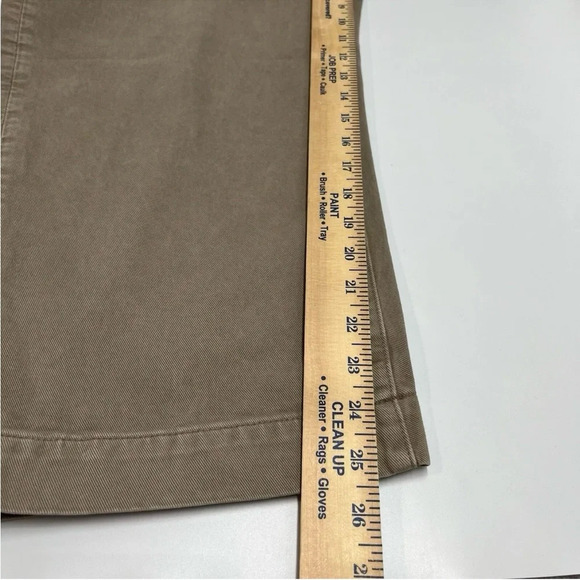 American Eagle Barrel Jeans Womens 12 Taupe Wide Leg Cropped Organic Cotton - Picture 16 of 16